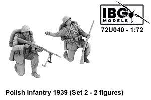 Polish Artilleryman 1939 Set 2 (Set of 2) (3D Printed) (Plastic model)