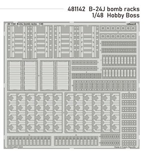 B-24J bomb racks Photo-Etched Pats (for Hobby Boss) (Plastic model)