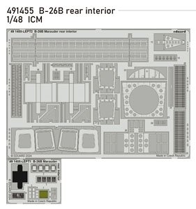 B-26B マローダー 胴体後部内装エッチングパーツ (ICM用) (プラモデル)