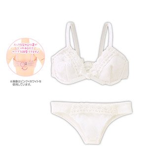 PNM Bra & Shorts Set (White x White) (Fashion Doll)