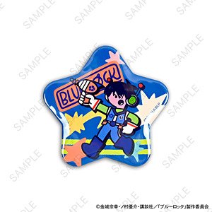 ブルーロック 水沢石鹸コラボ 星型缶バッジ (潔世一) (キャラクターグッズ)