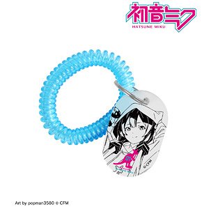 Hatsune Miku KANGOL(R) Collabo [Especially Illustrated] Vol.2 Hatsune Miku Art by popman3580 Locker Key Style Acrylic Key Ring (Anime Toy)