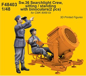 Sw.36 Searchlight Crew,Sitting / Standing w/binoculars (2 pices) (for CMK) (Plastic model)