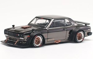 SKYLINE GT-R V8 DRIFT (HAKOSUKA) DARK CHROME (ミニカー)