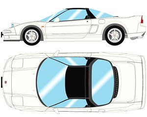 Honda NSX-R (NA1) 1992 Head lamp open チャンピオンシップホワイト (ミニカー)
