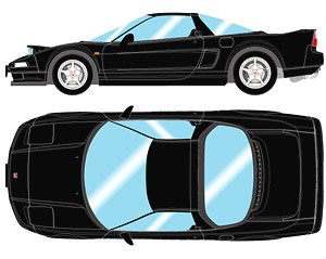 Honda NSX-R (NA1) 1992 Head lamp open ベルリナブラック (ミニカー)