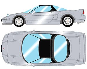 Honda NSX-R (NA1) 1992 Head lamp open カイザーシルバーメタリック (ミニカー)
