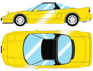 Honda NSX-R (NA1) 1992 Head lamp open インディイエローパール (ミニカー)