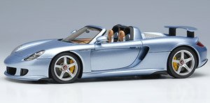 Porsche Carrera GT 2004 Rear wing up Horizon Blue Metallic (Diecast Car)