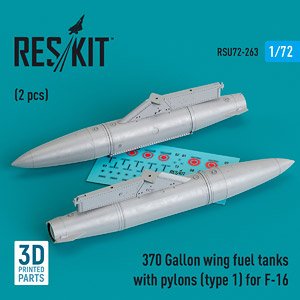 F-16用370ガロン増槽w/パイロン タイプ1 (2個入) (プラモデル)