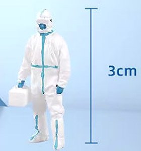 Inspector in protective clothing - Carrying inspection box - Blue White (Diecast Car)