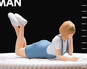 Lying Woman - Blue White (Diecast Car)