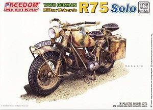 WWII German Military Motocycle R75 Solo (Plastic model)