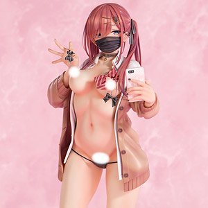 [Read the cautionary note] Nanamakura [Pierce o Misete Kureru Akagami Gal-chan] Mask ver. (1/5 Scale) (PVC Figure)
