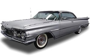 オールズモビル `98` ハードトップ 1959 シルバー ミスト (ミニカー)