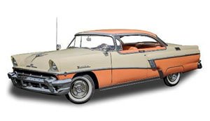 マーキュリー モントクレア ハード トップ 1956 グラマータン/クラシック ホワイト スペア タイヤ付 (ミニカー)