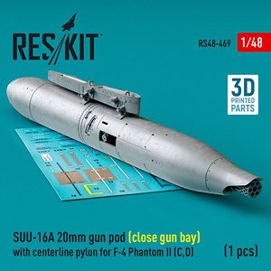 SUU-16A 20mmガンポッド (F-4C/D 胴体パイロン付) (1個入) (プラモデル)