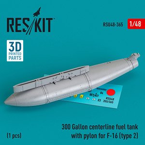 F-16用胴体下300ガロン増槽 w/パイロン タイプ2 (プラモデル)