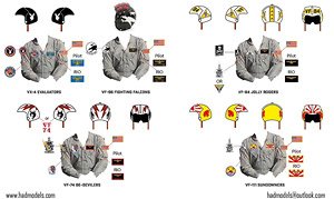 F-4 PhantomII helmet and Sewing patches decal sheet (Decal)