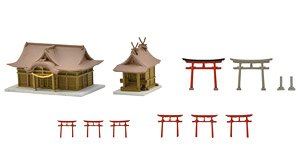 Visual Scene Accessory 144 Distant View Material Shrine,Torii (Model Train)