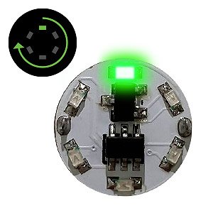 LED Module (w/Magnetic Switch) 1LED Rotating Light Green (Material)