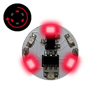 LED Module (w/Magnetic Switch) 3LED Rotating Light Red (Material)