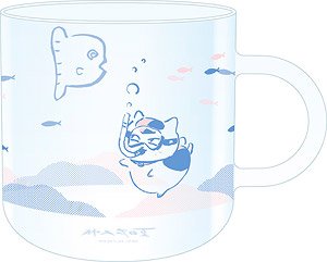 Natsume`s Book of Friends Nyanko-sensei Heat Resistant Glass Mug Underwater (Anime Toy)
