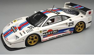 Ferrari F40 LM White Martini Version w/5Spoke Gold Rim (Diecast Car)