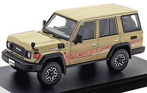 Toyota LAND CRUISER 70 AX (2023) ベージュ＋ストライプテープ (ミニカー)