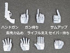 Small Size General Purpose Hand Parts For Mecha (Plastic model)
