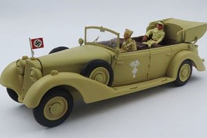 メルセデス ベンツ 770K アフリカ部隊 1941 エルヴィン・ロンメル/ドライバー フィギュア付 (ミニカー)