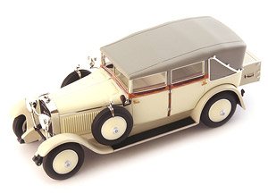 シュコダ イスパノ・スイザ 25/100PS コンバーチブル 1928 ライトアイボリー (ミニカー)