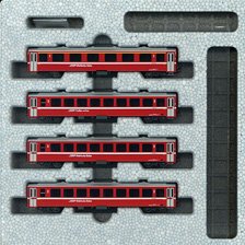 Rhatische Bahn EW I Four Car Set A (Basic 4-Car Set) (Model Train)