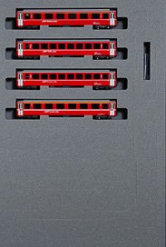 Rhatische Bahn EW I Four Car Set B (Add-On 4-Car Set) (Model Train)