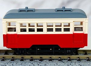 Biaxial Car Two Trolley Pole Type (Body Color:Red/Cream with Motor) (Model Train)