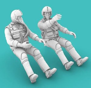 1960～1970年代米軍パイロット 着座姿勢セット2 (2体入り) (プラモデル)
