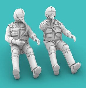 1960～1970年代米軍パイロット 着座姿勢セット1 (2体入り) (プラモデル)