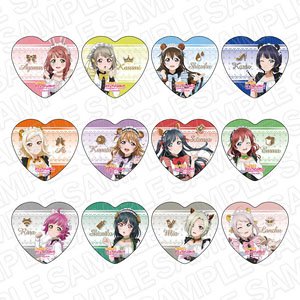 ラブライブ！虹ヶ咲学園スクールアイドル同好会 ハート型カンバッジ アニマルメイド ver (12個セット) (キャラクターグッズ)