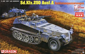 WW.II German Sd.Kfz.250 Ausf.A 3.7cm/2.8cm Schiietzenpanzerwegen (2 in 1) (Plastic model)