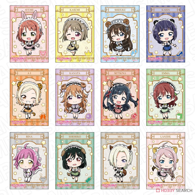 ラブライブ！虹ヶ咲学園スクールアイドル同好会 スクエアカンバッジ アニマルメイド デフォルメ ver (12個セット) (キャラクターグッズ) 商品画像1