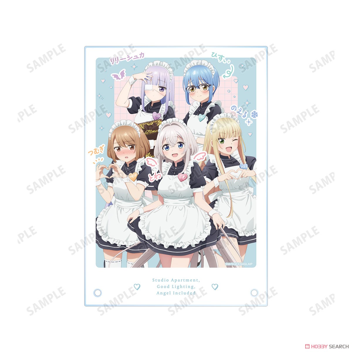 ワンルーム、日当たり普通、天使つき。 描き下ろし 集合 メイドver. A5アクリルパネル (キャラクターグッズ) 商品画像3