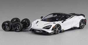 McLaren 765LT ホワイト/カーボンフード (ミニカー)