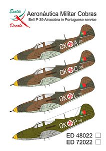 Aeronautica Militar Cobras Bell P-39 Airacobra in Portuguese service (Decal)