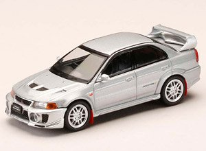 三菱 ランサー GSR エボリューション 5 (CP9A) 1998 マッドフラップ付き サテライトシルバー (ミニカー)