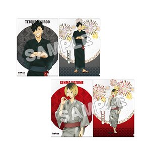 Haikyu!! Festival Japanese Paper Style Clear File (Set of 2) (Nekoma) (Anime Toy)