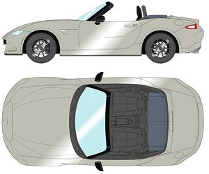 Mazda Roadster (ND) `990S` 2022 Platinum Quartz Metallic (Diecast Car)