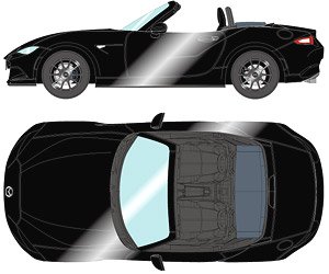 Mazda Roadster (ND) `990S` 2022 ジェットブラックマイカ (ミニカー)