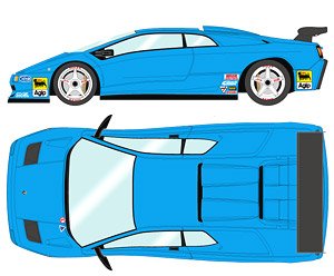 Lamborghini Diablo SVR Racing 1996 ブルー (ホワイトホイール) (ミニカー)