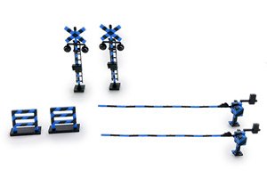 1/80(HO) Plastic Kit Railroad Crossing [Pop Otherworldly Series] (Blue / Black) (Unassembled Kit) (Model Train)