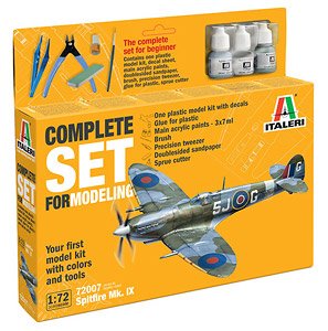 WW.II RAF Spitfire MK.IX with Tools and Paints `Complete set` (Plastic model)